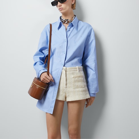 Wool tweed shorts in White Ready to wear GUCCI SI