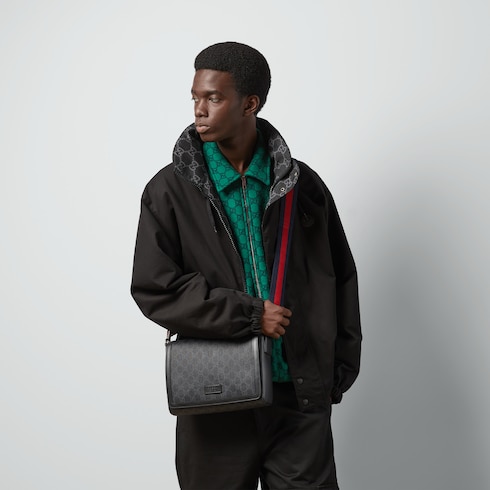 Borsa a tracolla GG in Supreme nero GUCCI Italia