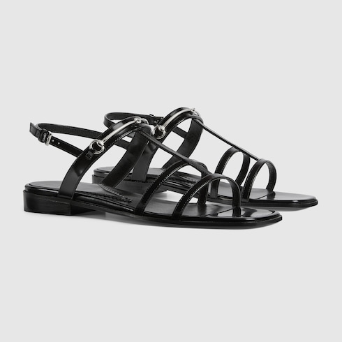 Sandale femme noir new arrivals plate