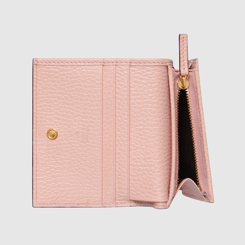 Bi-colour GG Marmont card case wallet
