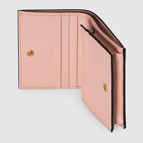 GG Marmont bi color card case wallet in light pink leather and Supreme GUCCI US