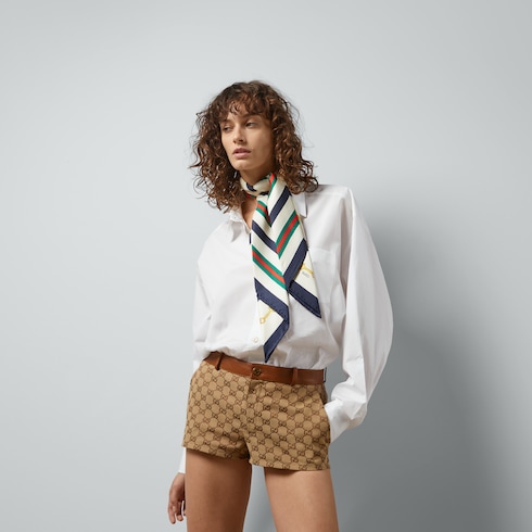 Printed silk twill carré