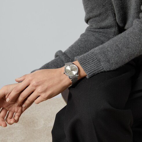 G-Timeless Uhr, 36 mm in Stahl | GUCCI® DE