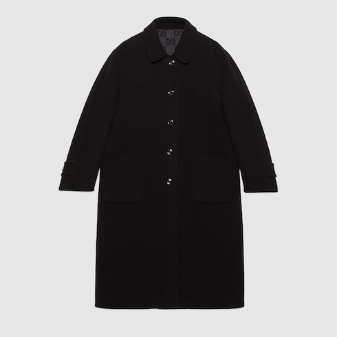 Reversible GG wool coat