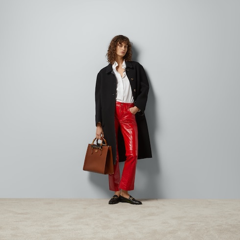 Cappotto in lana GG reversibile