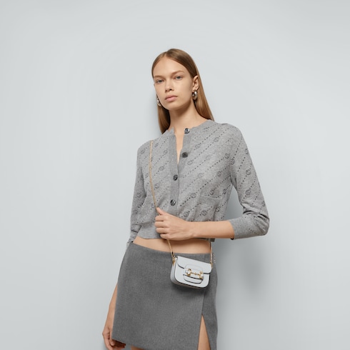 Gucci Horsebit 1955 super mini bag in light blue leather GUCCI Australia