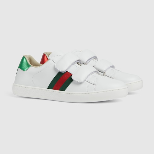 Teen Gucci Ace leather sneaker