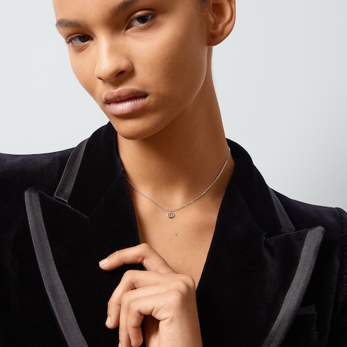 GG Running 18k necklace in white gold