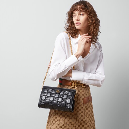 Sac paule en cuir GG Matelass petite taille