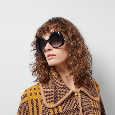 Oval-frame sunglasses