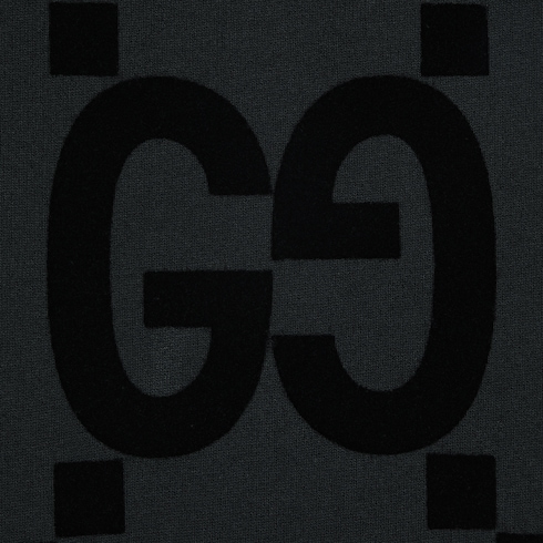 GG flocked print cotton fleece sweattrouser in Black Ready