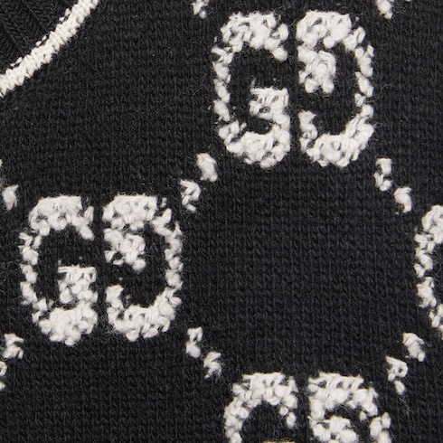 Cardigan aus Wollbouclé mit GG Jacquard