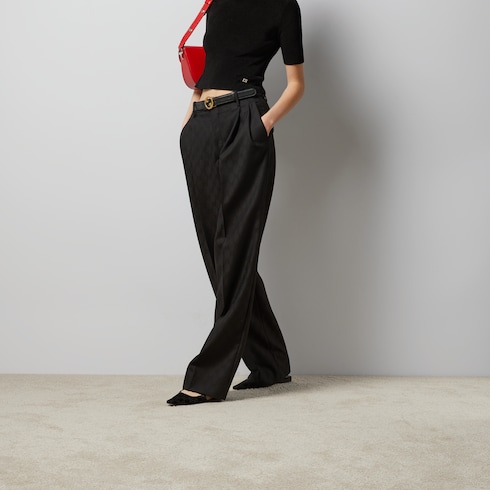 GG wool jacquard pant