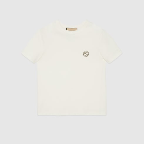 T-shirt in jersey di cotone con Incrocio GG
