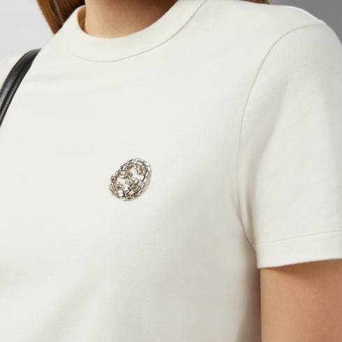 インターロッキングG コットンジャージー Tシャツホワイト