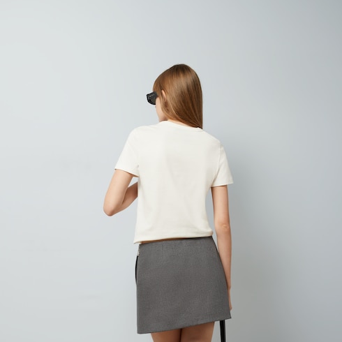 T-shirt in jersey di cotone con Incrocio GG