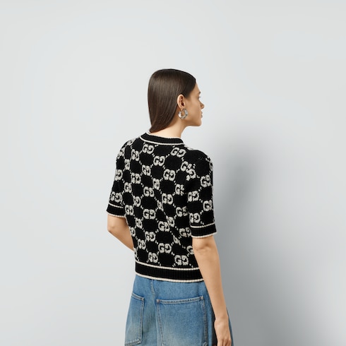 GG wool bouclé jacquard top