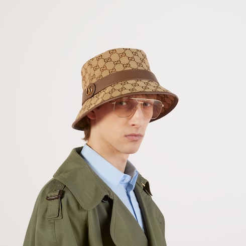 Chapeau fedora en toile GG