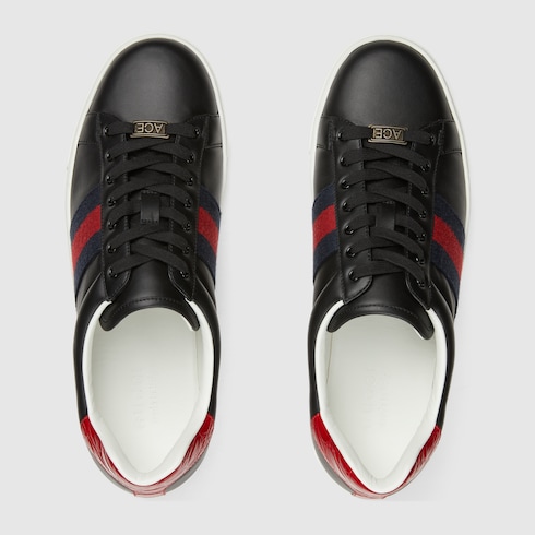 Tenis Gucci Ace con tribanda Web para hombre