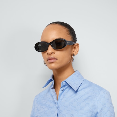 Oval-frame sunglasses