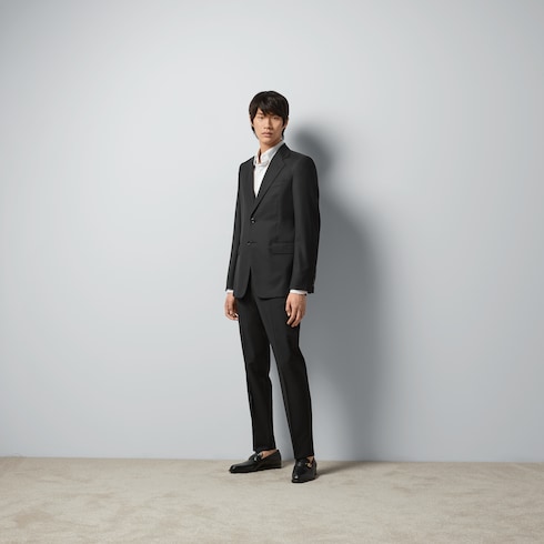 Abito slim in lana mohair