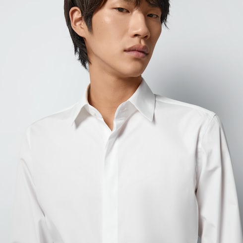 Chemise à plastron en coton Sea Island