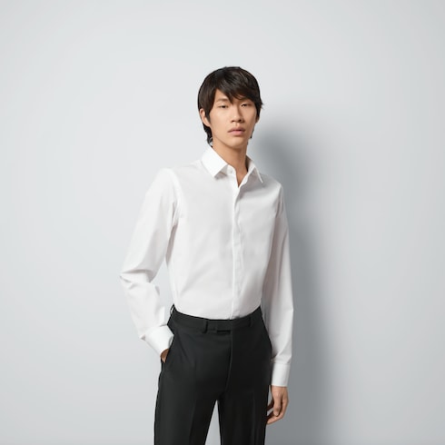 Chemise à plastron en coton Sea Island