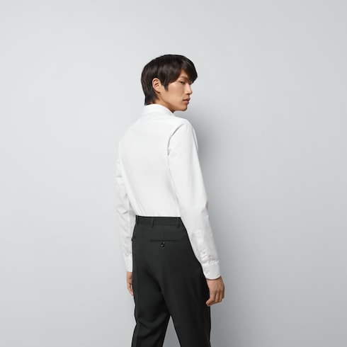 Chemise à plastron en coton Sea Island