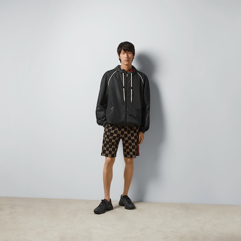 【最安値に挑戦】 di jersey in jogging da Shorts cotone nero in GG motivo con その他