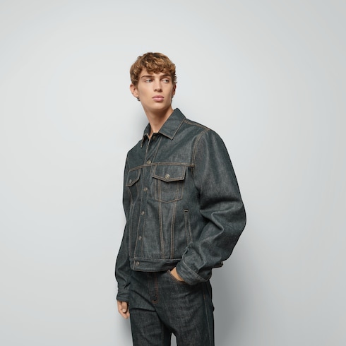 GG reversible denim jacket