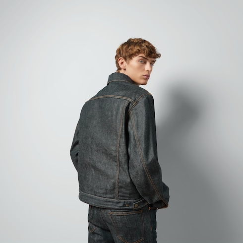 GG reversible denim jacket