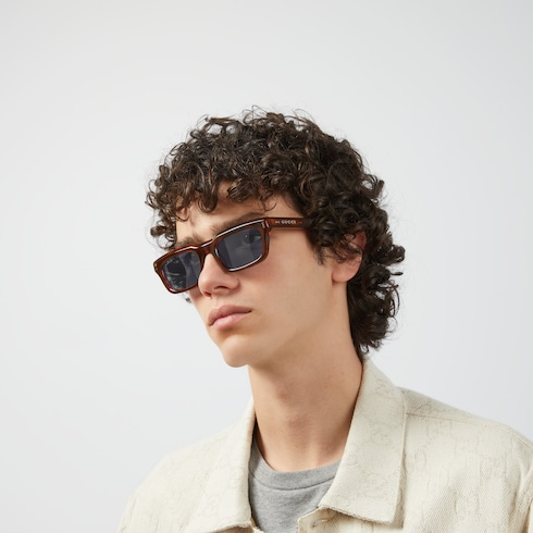 Rectangular frame sunglasses