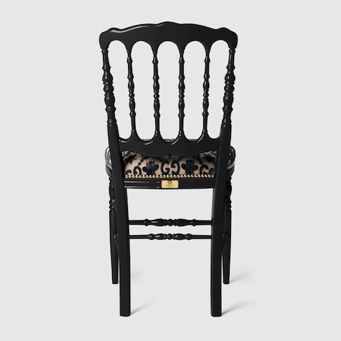 Chaise en bois à motif abeilles et étoiles GG