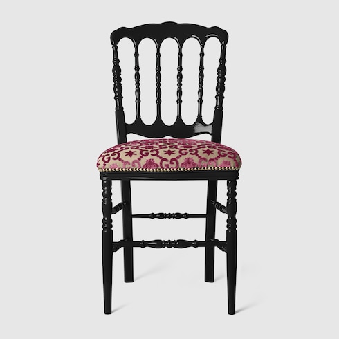 Chaise en bois à motif abeilles et étoiles GG
