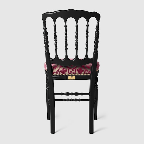 Chaise en bois à motif abeilles et étoiles GG