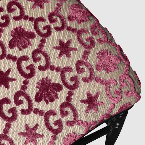 Sedia in legno con api e stelle GG