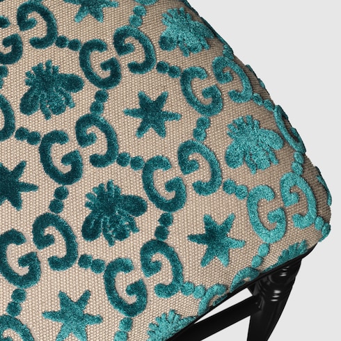 Sedia in legno con api e stelle GG