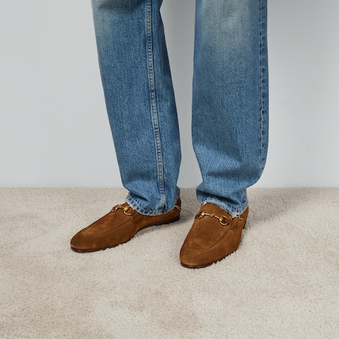 Men s Gucci Jordaan loafer in brown suede GUCCI Canada