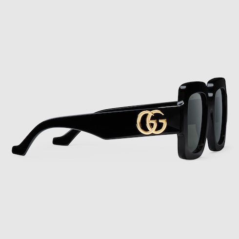 Lunettes de soleil Double G à monture carrée