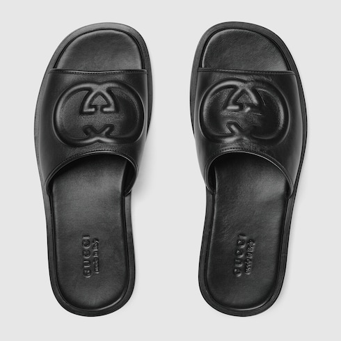 Men s slide sandal with Interlocking G in GUCCI TH