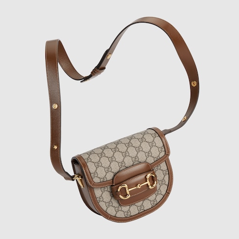 Mini borsa rotonda Gucci Horsebit 1955 in GG Supreme GUCCI Italia
