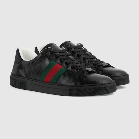 Gucci women's black store ace sneakers