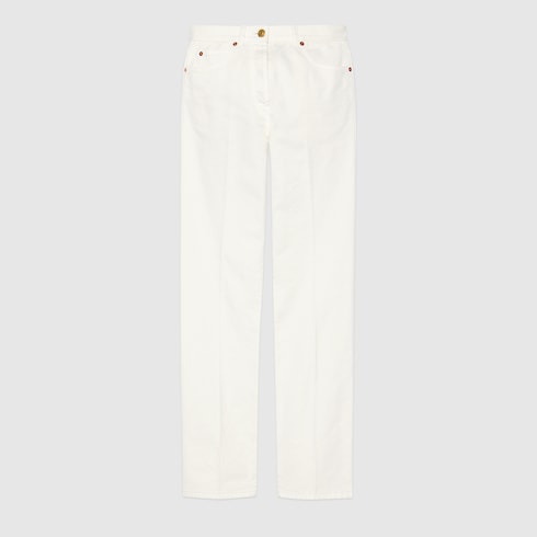 White gucci pants top