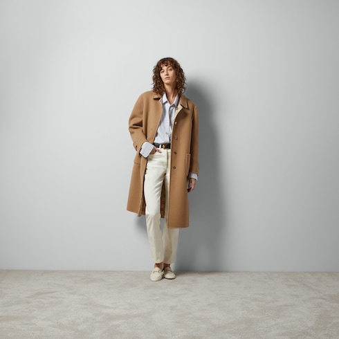 Cappotto in lana GG reversibile