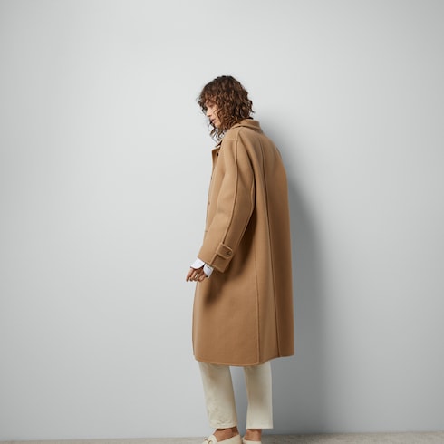Cappotto in lana GG reversibile