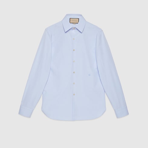 Camicia in seta e cotone con Doppia G