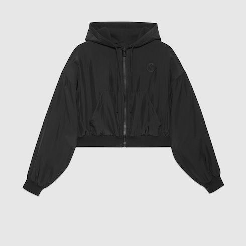 Reversible cotton jersey zip jacket Detail 2