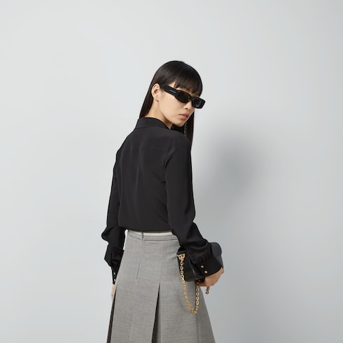 Silk crêpe de chine shirt