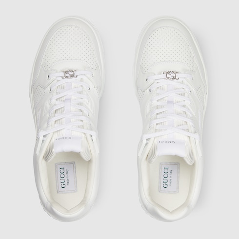 Mens white hot sale gucci sneakers