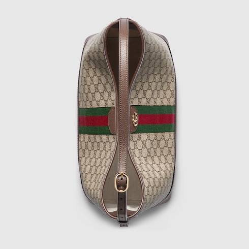 Mittelgroße Ophidia GG Schultertasche in beige- und 